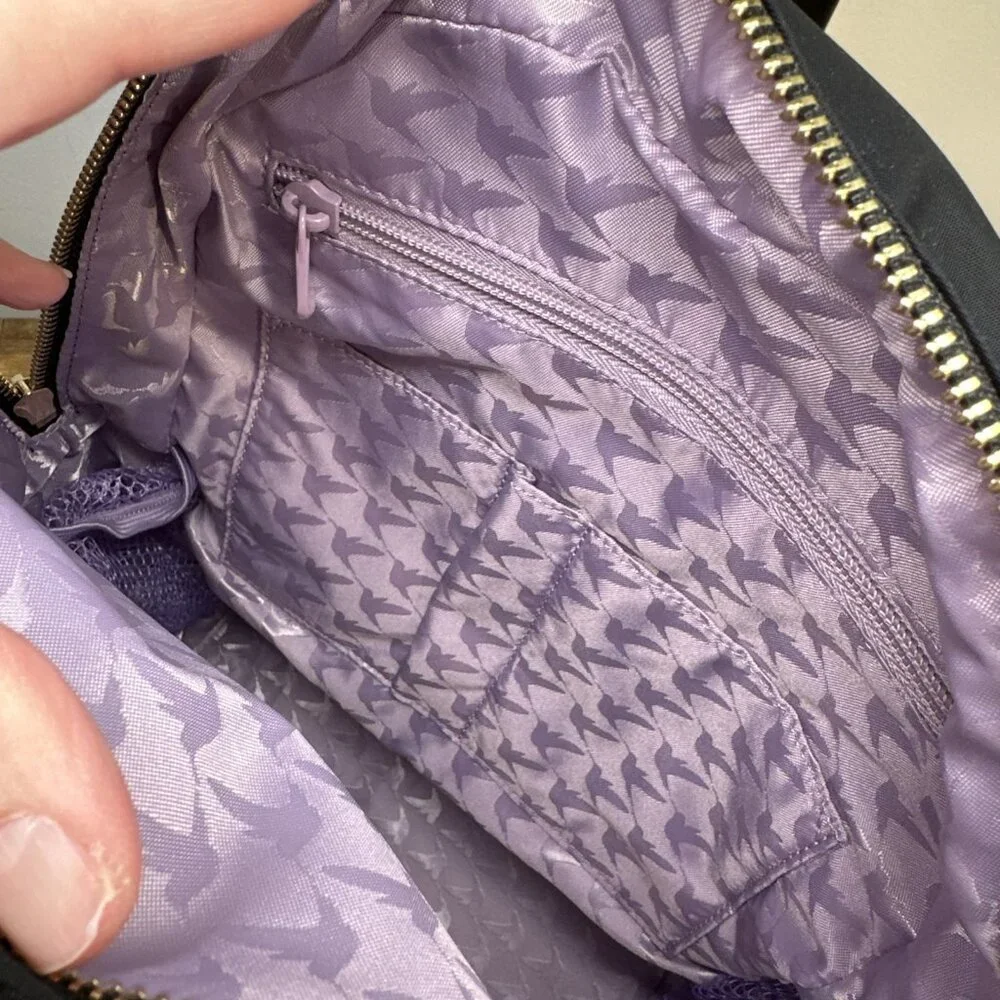 Lo‎ & Sons The Beacon Travel Backpack Black Purple Interior Bookbag Business